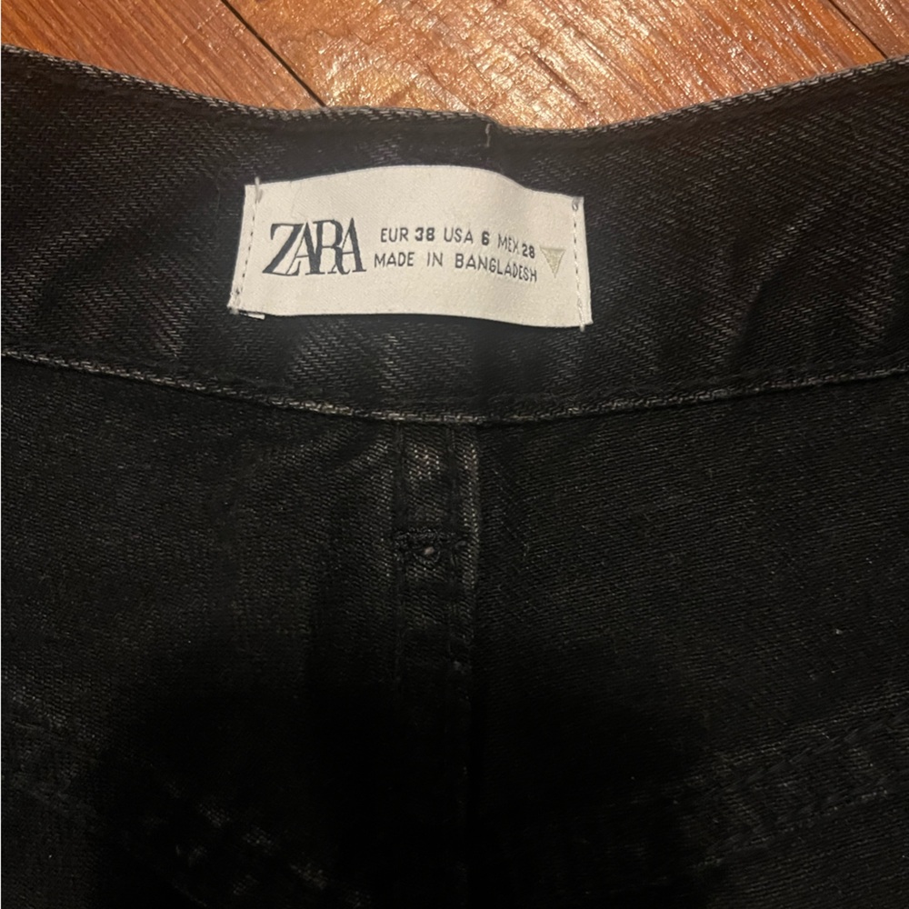 Zara Women's Black Straight/wide leg jeans - Picture 5 of 9